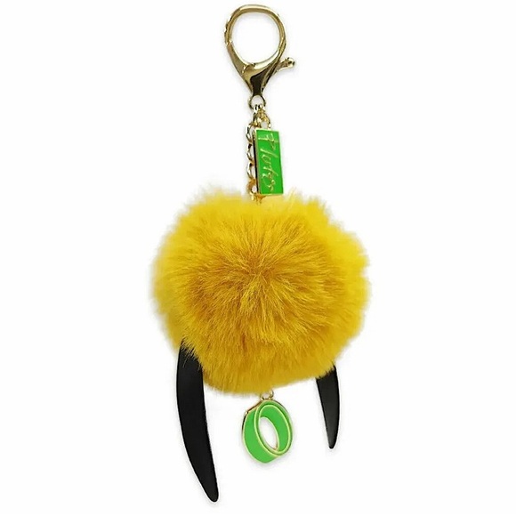 Disney Pluto Dog Fuzzy Pom Pom Bag Charm Keychain NWOT - Picture 1 of 6